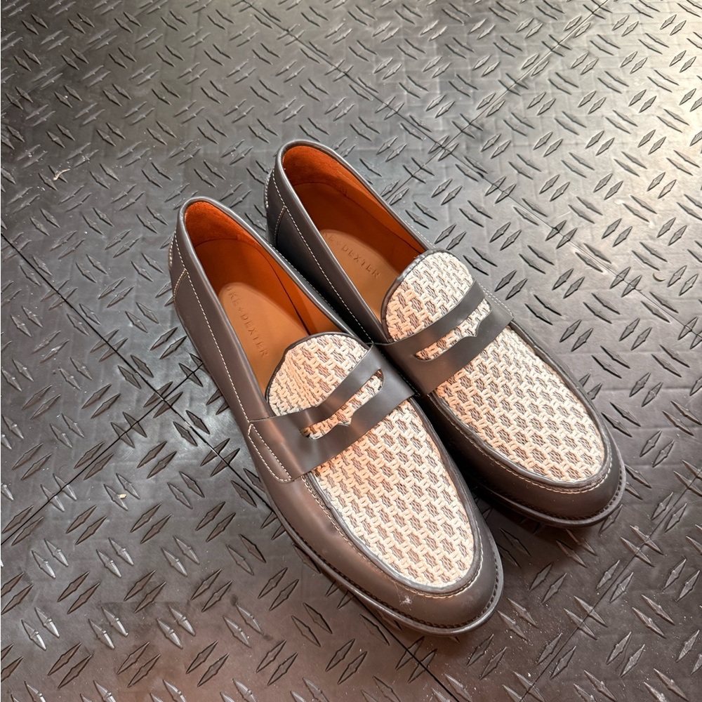 Men's Duke and Dexter dark Navy/black and White Loafers